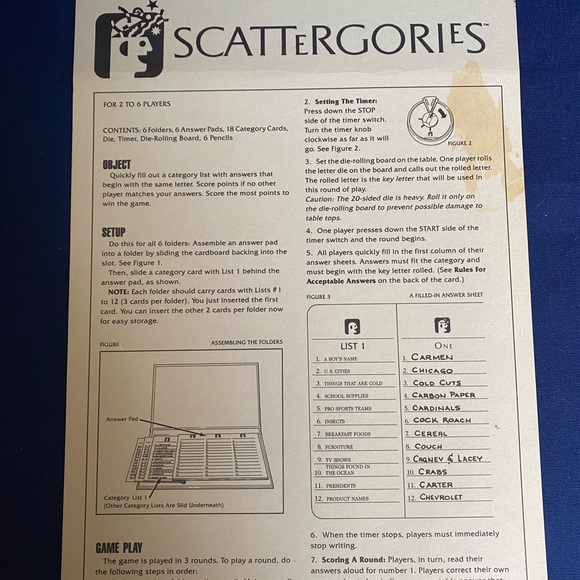 Vintage 1988 The Game Of Scattergories, From Milton Bradley (#4917), Complete - Picture 8 of 10